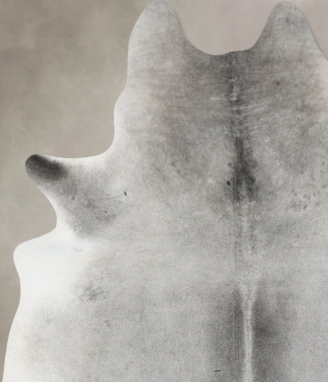 Medium Grey X-Large Brazilian Cowhide Rug 7'11"H x 6'2"W #B17523 by Hu