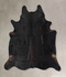 Solid Black XX-Large Brazilian Cowhide Rug 7'4