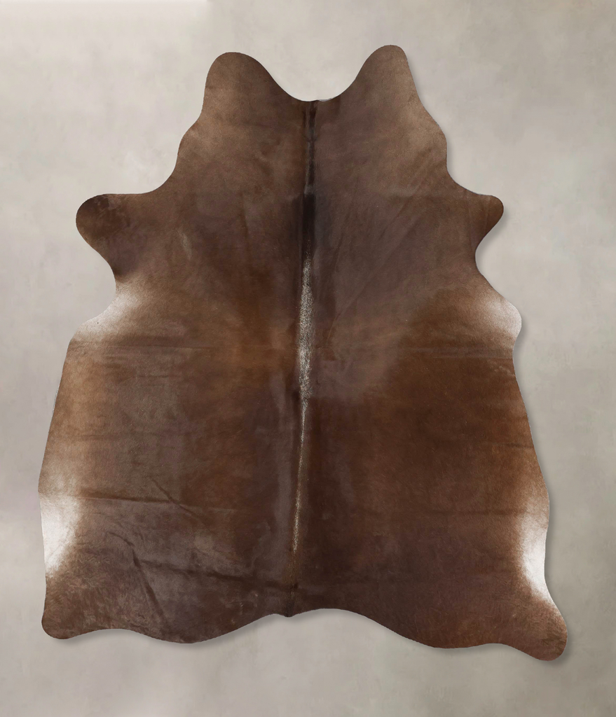 Chocolate Large Brazilian Cowhide Rug 6'10"H x 5'3"W #B17530 by Hudson Hides