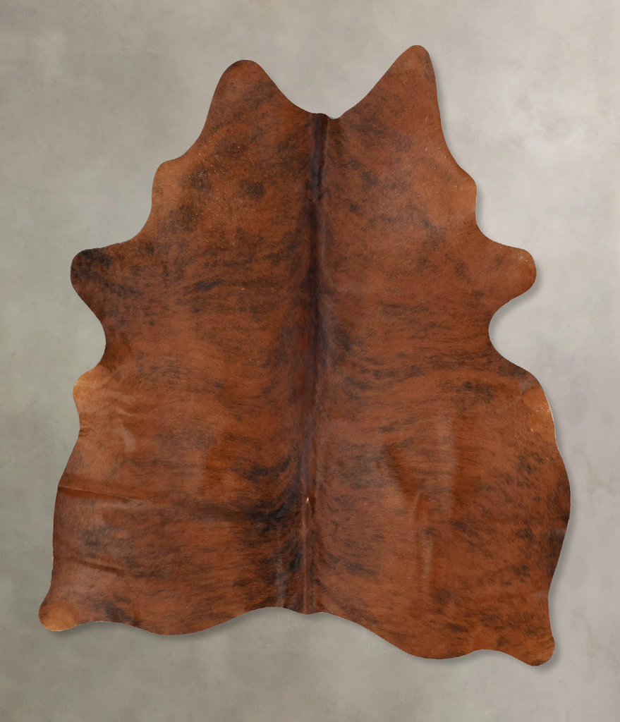 Medium Brindle Large Brazilian Cowhide Rug 6'4"H x 5'8"W #B17535 by Hudson Hides