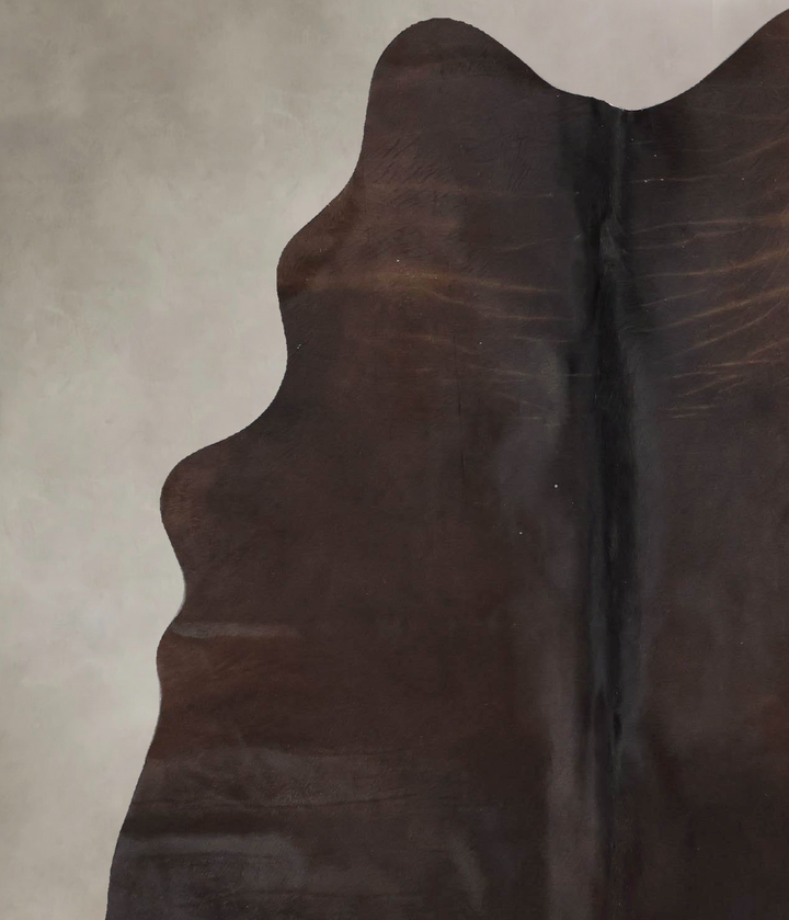 Chocolate Large Brazilian Cowhide Rug 6'6"H x 5'0"W #B17540 by Hudson Hides