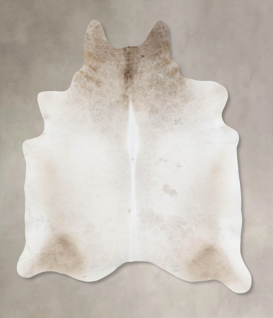 Ivory with Beige XX-Large Brazilian Cowhide Rug 8'8"H x 7'4"W #B17543 
