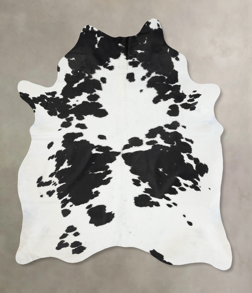 Black and White XX-Large Brazilian Cowhide Rug 8'1"H x 6'2"W #B17545 by Hudson Hides