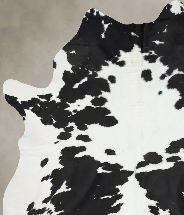Black and White XX-Large Brazilian Cowhide Rug 8'1"H x 6'2"W #B17545 by Hudson Hides