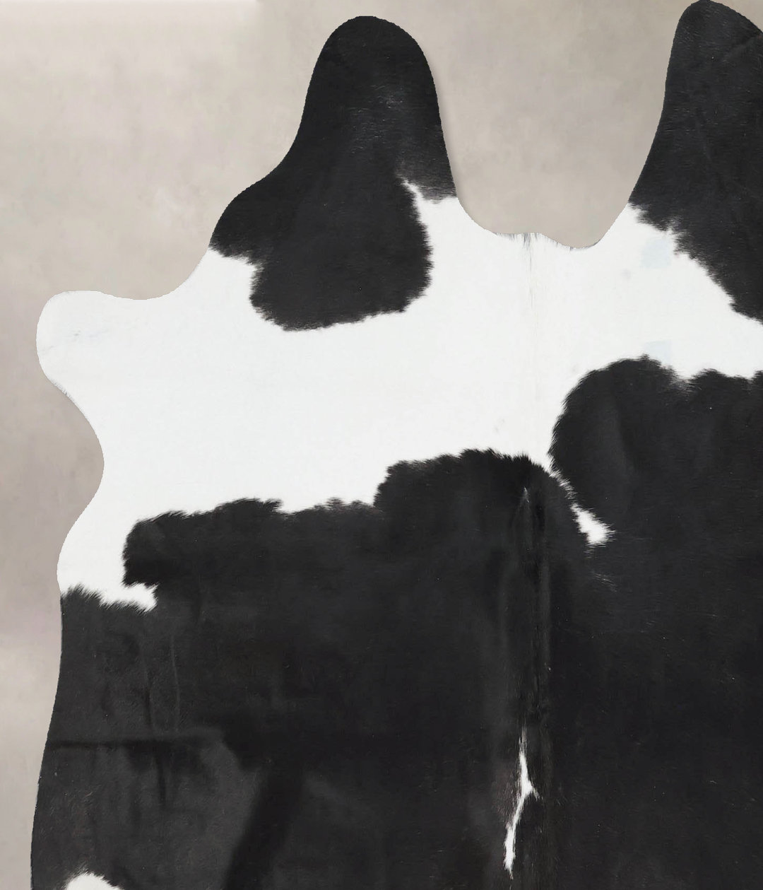 Black and White Large Brazilian Cowhide Rug 6'5"H x 5'8"W #B17549 by H