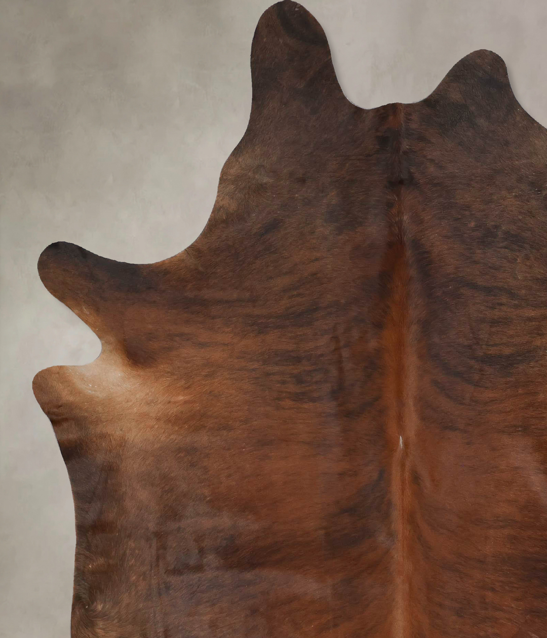 Medium Brindle X-Large Brazilian Cowhide Rug 7'10"H x 6'3"W #B17551 by