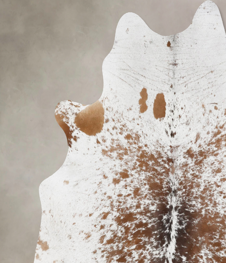 Salt and Pepper Brown X-Large Brazilian Cowhide Rug 7'6"H x 6'7"W #B17553 by Hudson Hides