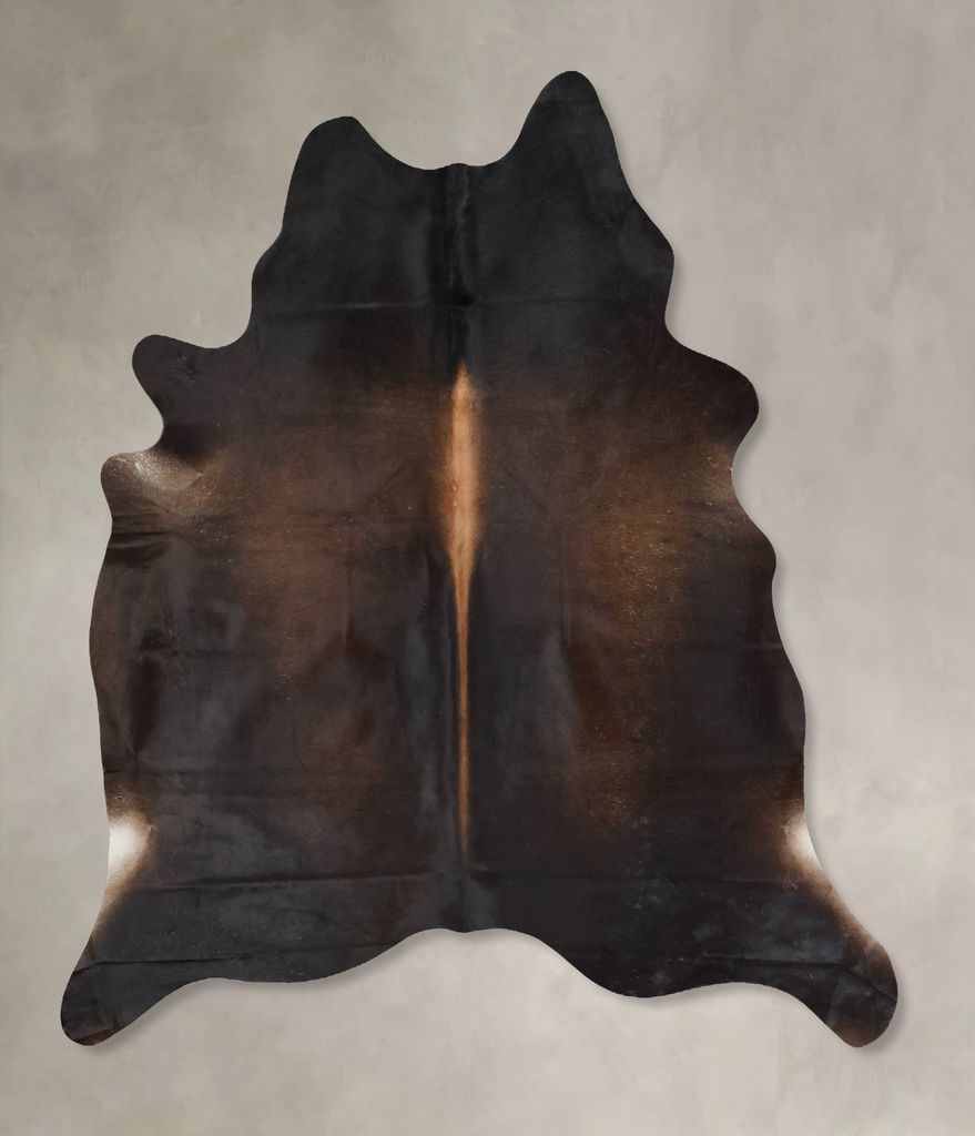 Chocolate X-Large Brazilian Cowhide Rug 7'4"H x 6'2"W #B17554 by Hudson Hides
