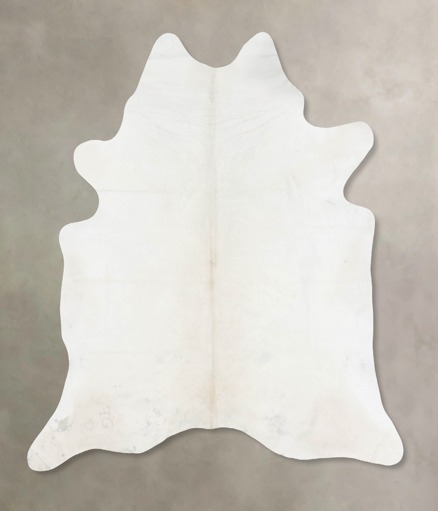 Ivory with Beige XX-Large Brazilian Cowhide Rug 8'2"H x 6'9"W #B17558 by Hudson Hides