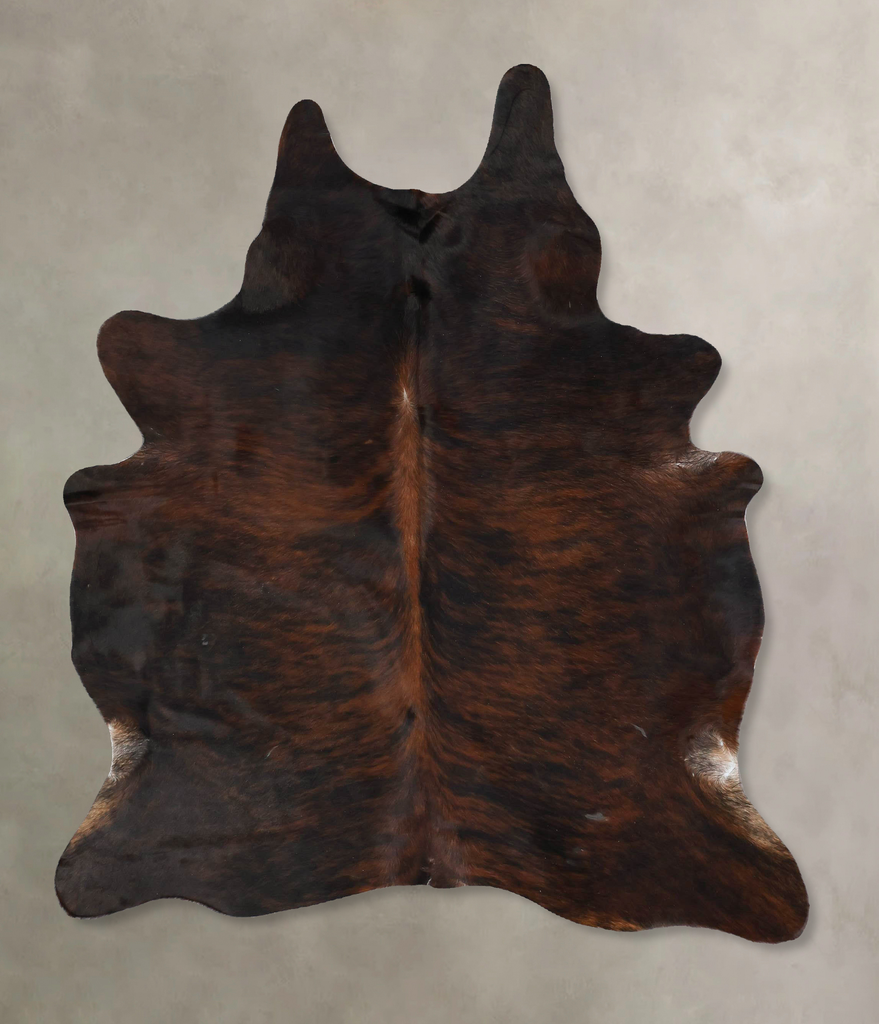 Dark Brindle Large Brazilian Cowhide Rug 6'6"H x 5'2"W #B17562 by Hudson Hides