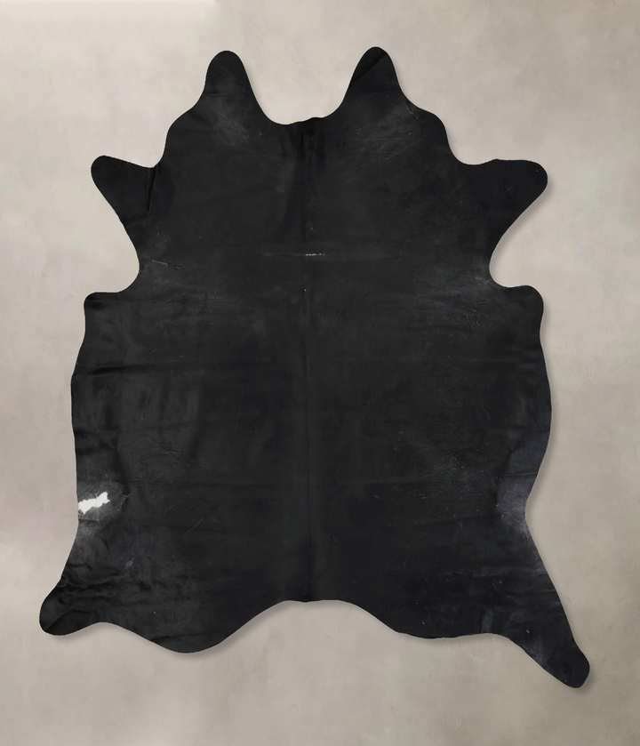Solid Black XX-Large Brazilian Cowhide Rug 8'5"H x 7'7"W #B17573 by Hudson Hides