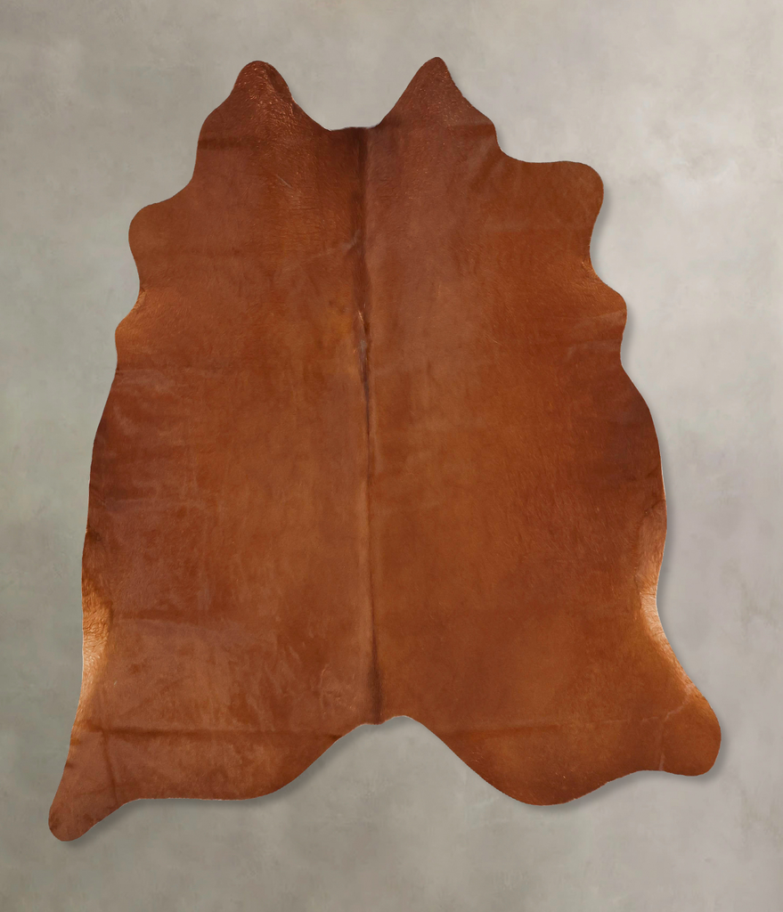 Solid Brown X-Large Brazilian Cowhide Rug 6'7"H x 6'7"W #B17577 by Hudson Hides