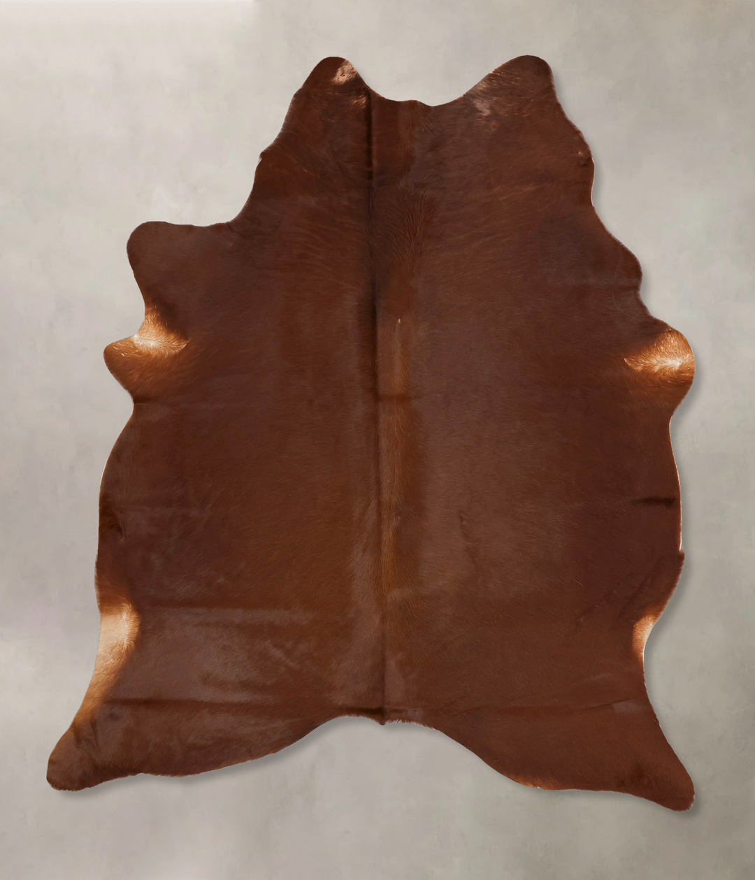 Solid Brown X-Large Brazilian Cowhide Rug 7'4"H x 5'10"W #B17578 by Hu