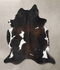 Chocolate and White X-Large Brazilian Cowhide Rug 7'6