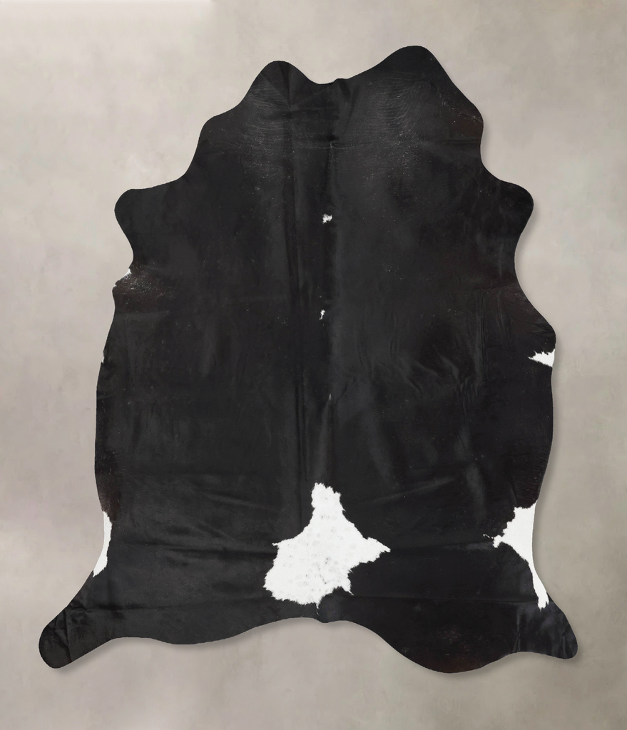 Black and White XX-Large Brazilian Cowhide Rug 7'9"H x 6'7"W #B17592 by Hudson Hides