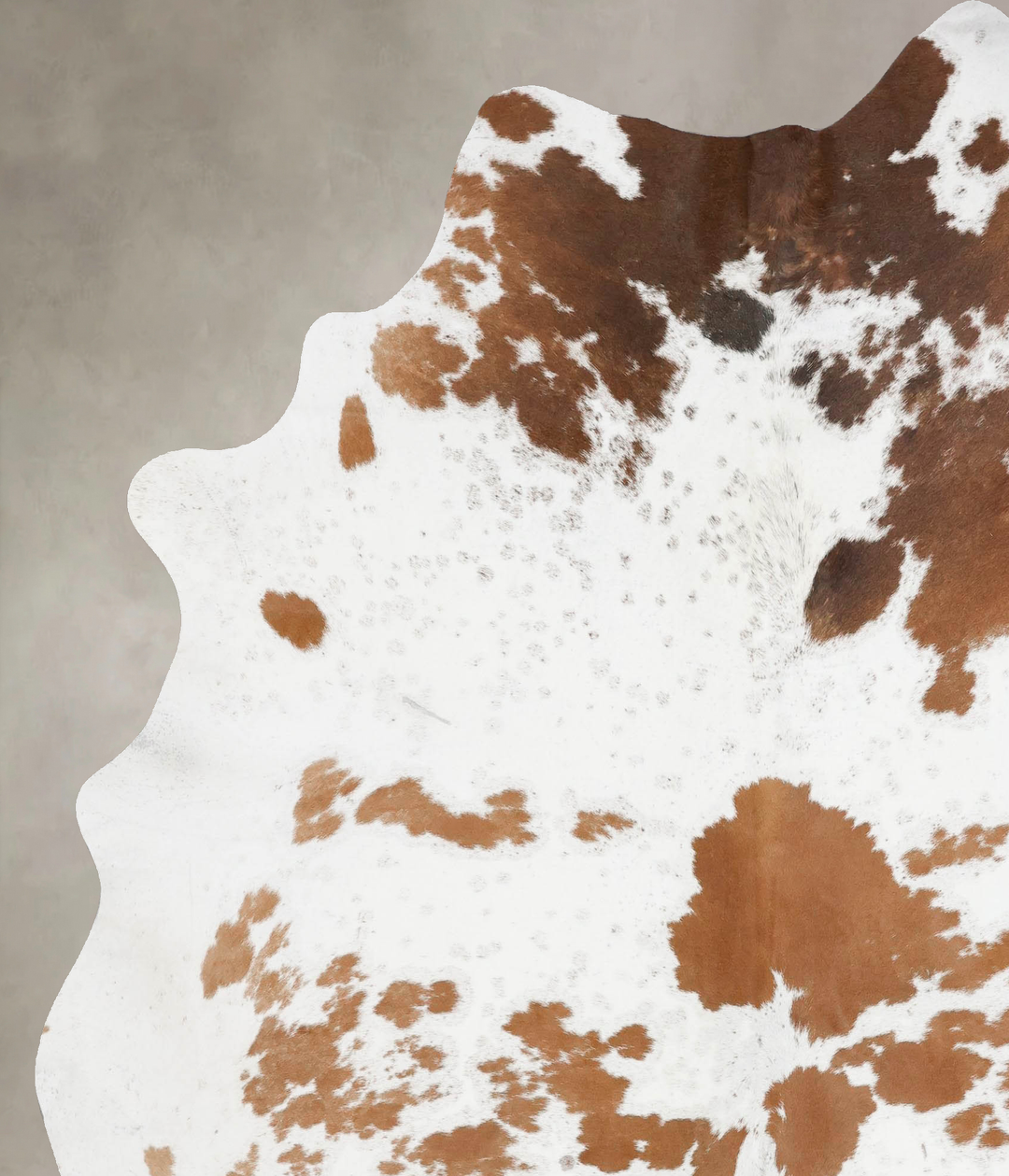 Brown and White XX-Large Brazilian Cowhide Rug 7'10"H x 6'8"W #B17594 