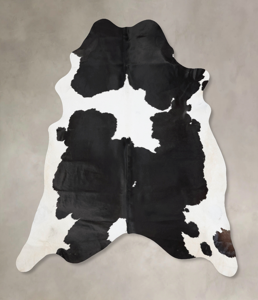 Black and White XX-Large Brazilian Cowhide Rug 8'11"H x 7'5"W #B17600 by Hudson Hides
