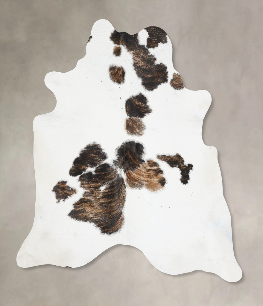Tricolor XX-Large Brazilian Cowhide Rug 7'10"H x 7'0"W #B17601 by Hudson Hides