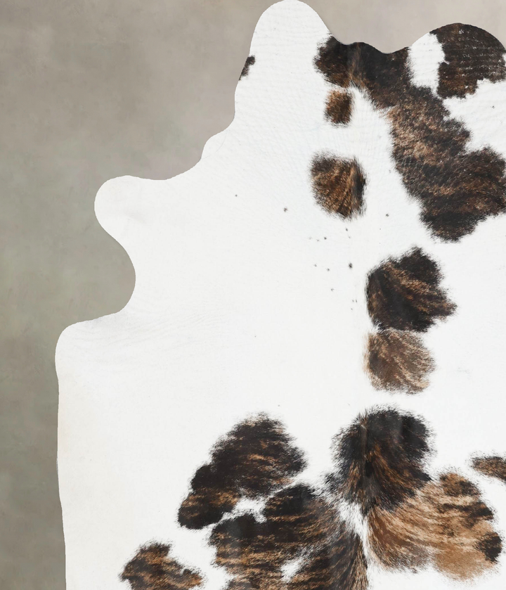 Tricolor XX-Large Brazilian Cowhide Rug 7'10"H x 7'0"W #B17601 by Hudson Hides