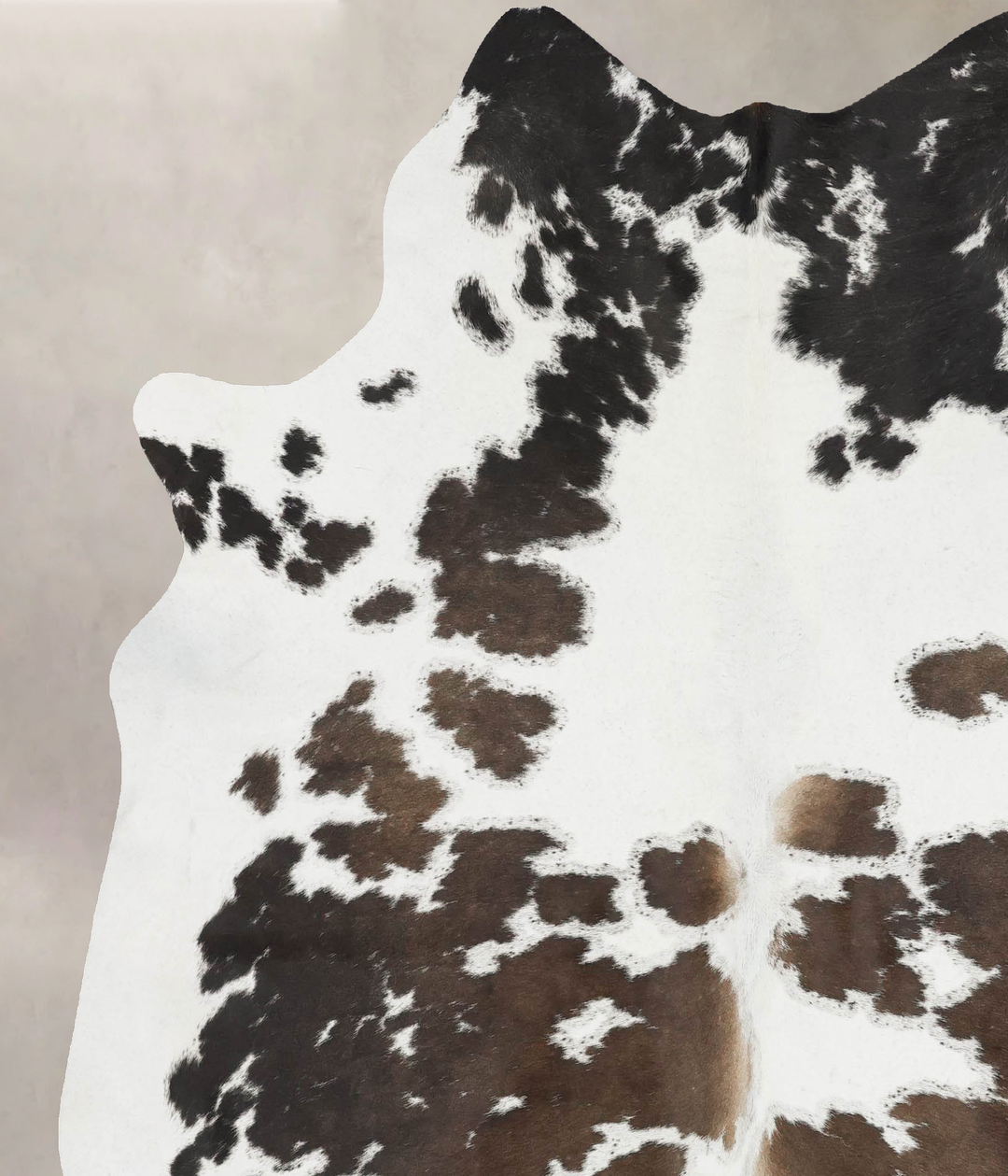 Chocolate and White X-Large Brazilian Cowhide Rug 7'3"H x 6'5"W #B1760