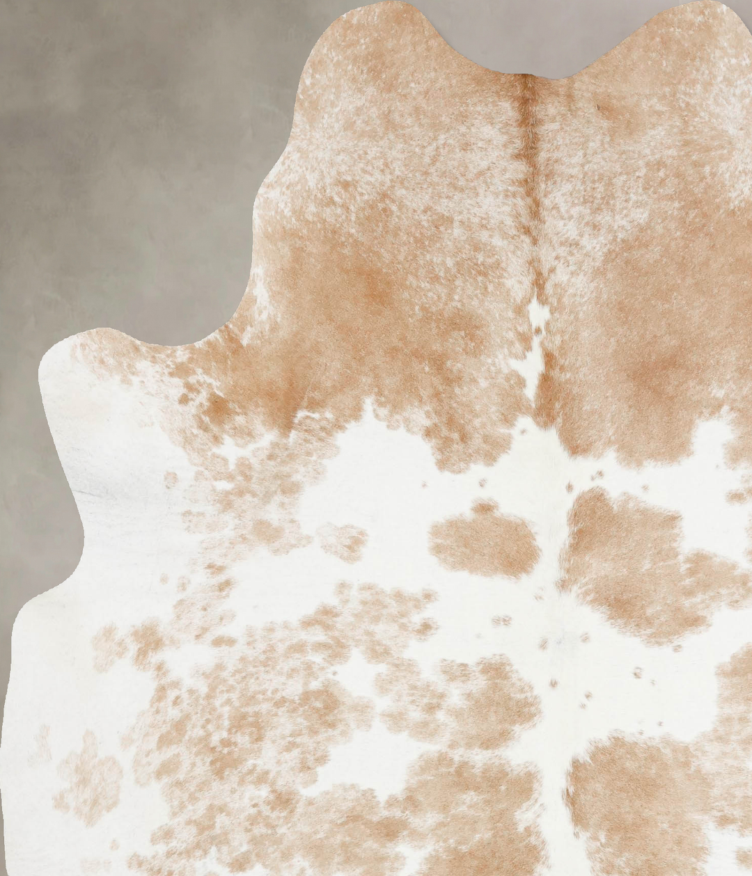 Beige and White X-Large Brazilian Cowhide Rug 7'4"H x 5'9"W #B17603 by