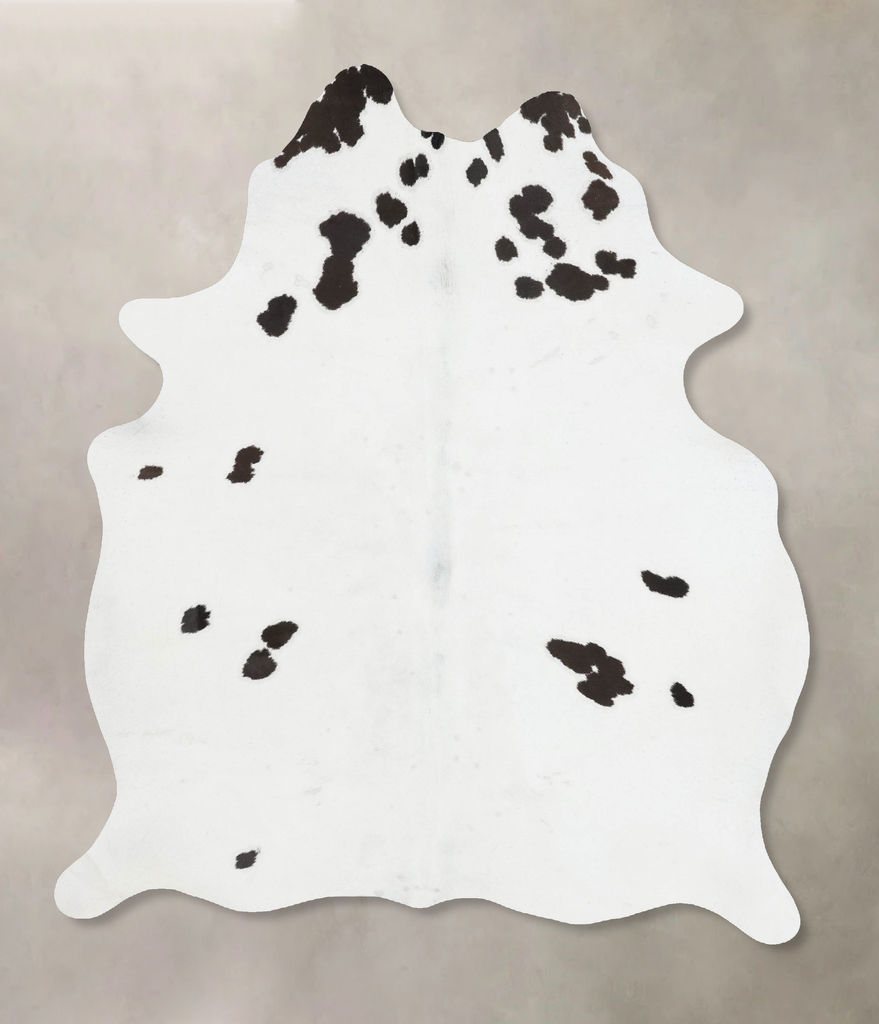 Black and White X-Large Brazilian Cowhide Rug 7'5"H x 5'6"W #B17607 by Hudson Hides