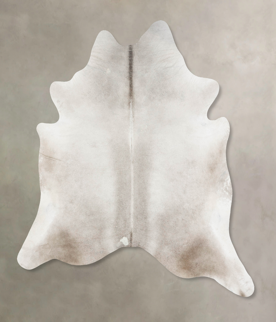 Grey with Beige XX-Large Brazilian Cowhide Rug 8'1"H x 7'2"W #B17610 by Hudson Hides