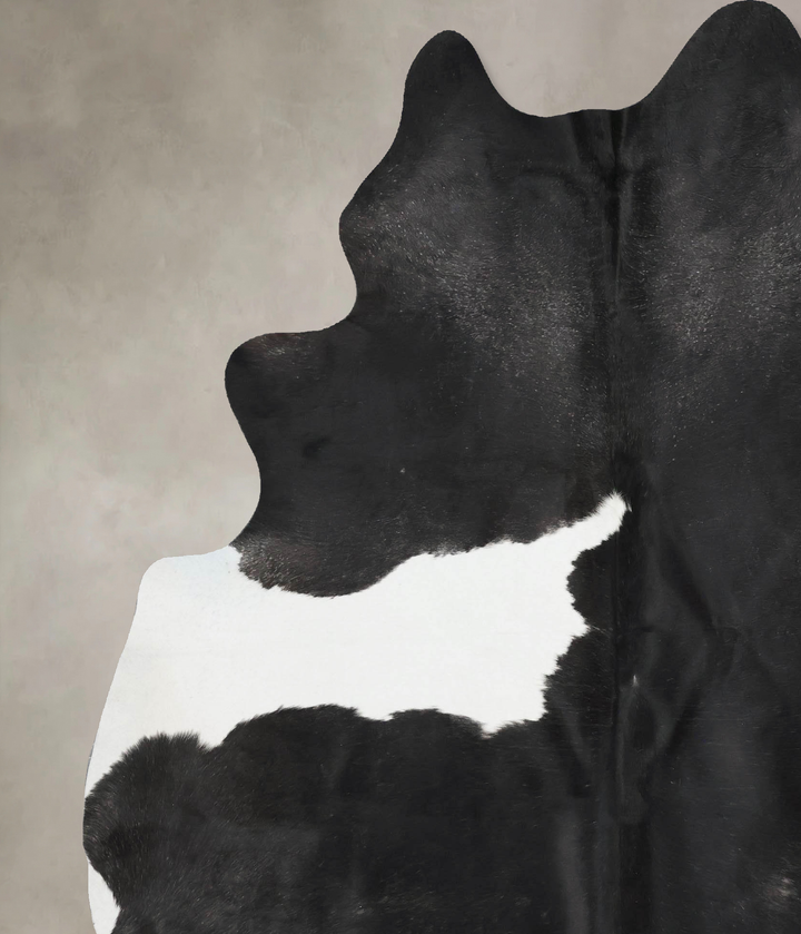 Black and White XX-Large Brazilian Cowhide Rug 8'3"H x 6'6"W #B17618 by Hudson Hides