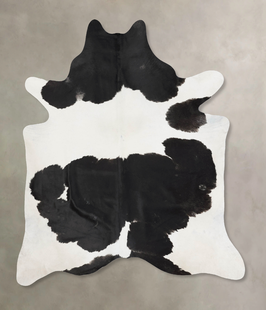 Black and White XX-Large Brazilian Cowhide Rug 8'5"H x 6'11"W #B17621 by Hudson Hides