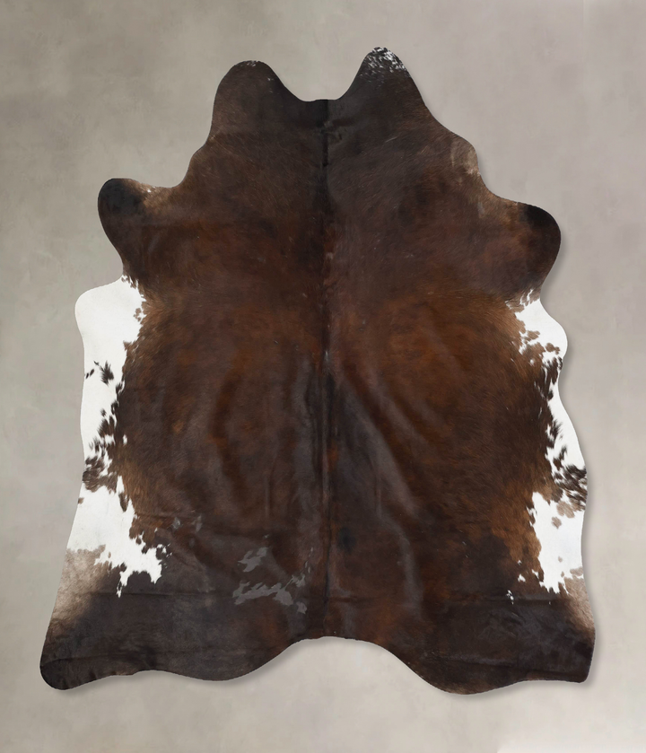 Chocolate X-Large Brazilian Cowhide Rug 7'3"H x 6'6"W #B17631 by Hudson Hides