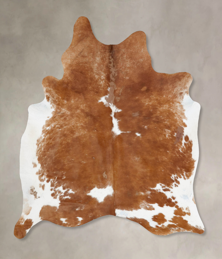 Brown and White X-Large Brazilian Cowhide Rug 8'0"H x 6'0"W #B17633 by Hudson Hides