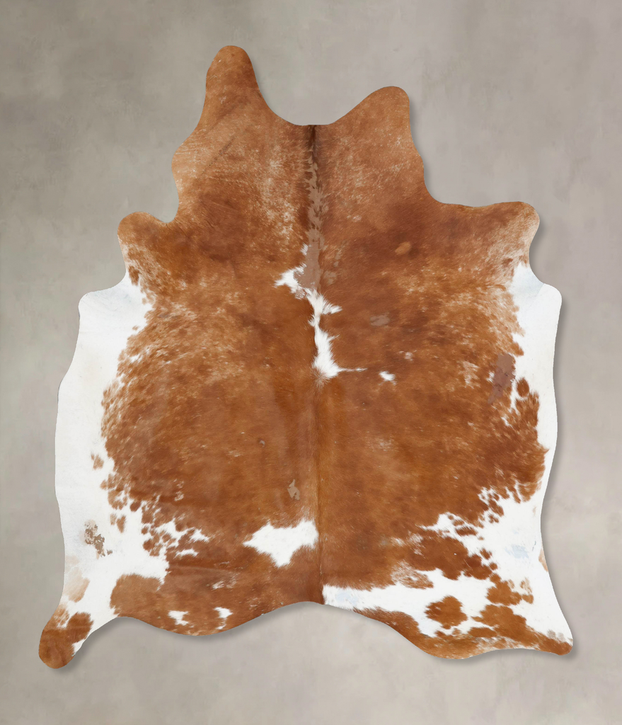 Brown and White X-Large Brazilian Cowhide Rug 8'0"H x 6'0"W #B17633 by Hudson Hides