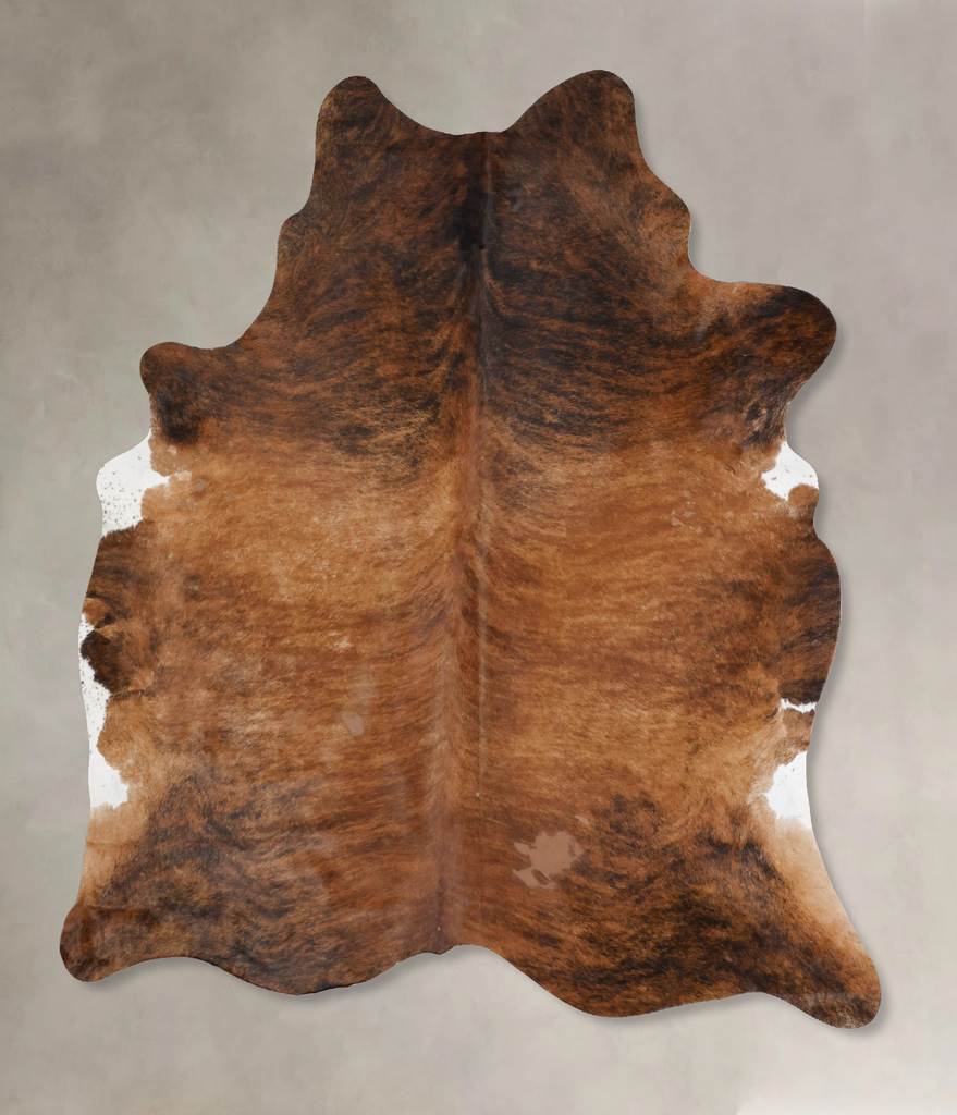 Medium Brindle XX-Large Brazilian Cowhide Rug 8'4"H x 7'0"W #B17642 by Hudson Hides