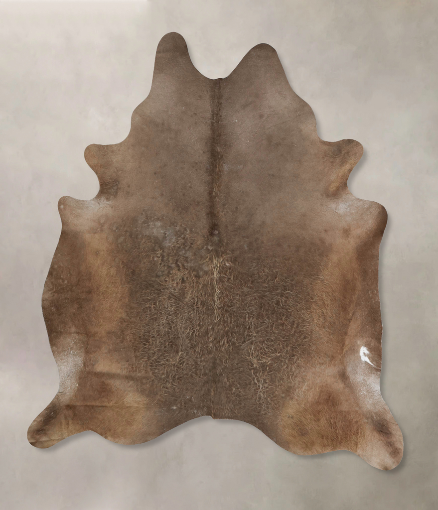 Taupe XX-Large Brazilian Cowhide Rug 7'9"H x 6'9"W #B17644 by Hudson Hides
