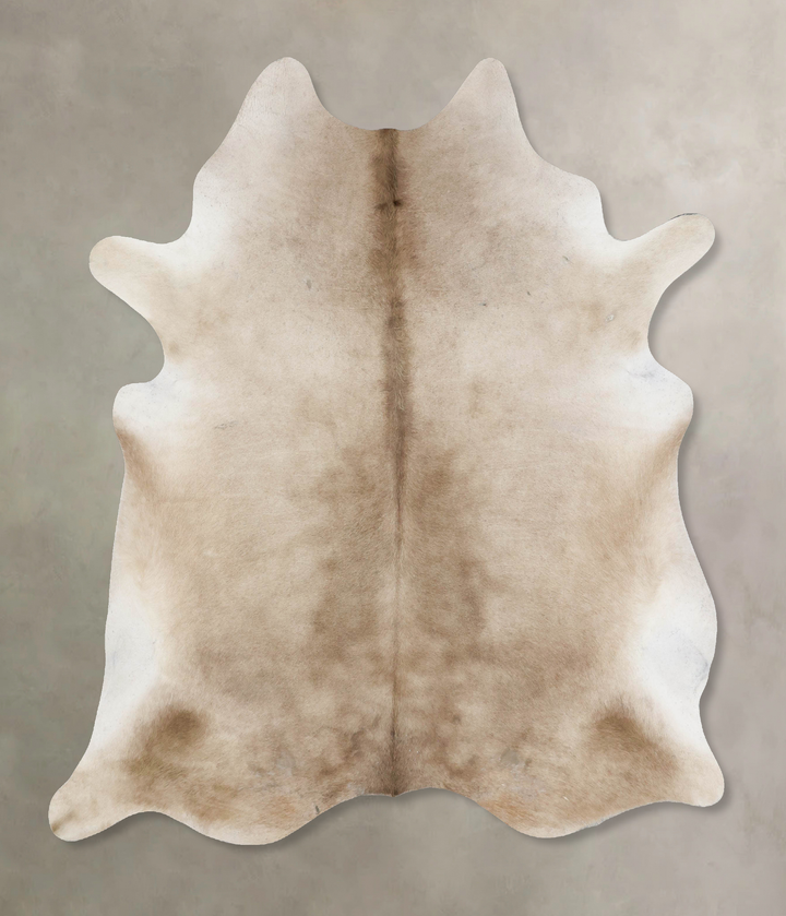 Taupe X-Large Brazilian Cowhide Rug 7'2"H x 6'0"W #B17647 by Hudson Hides