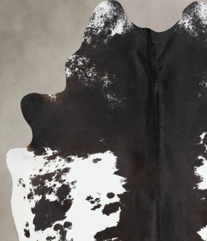 Black and White X-Large Brazilian Cowhide Rug 7'7"H x 5'11"W #B17649 by Hudson Hides