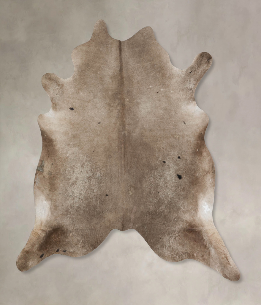 Taupe XX-Large Brazilian Cowhide Rug 7'6"H x 7'2"W #B17654 by Hudson Hides