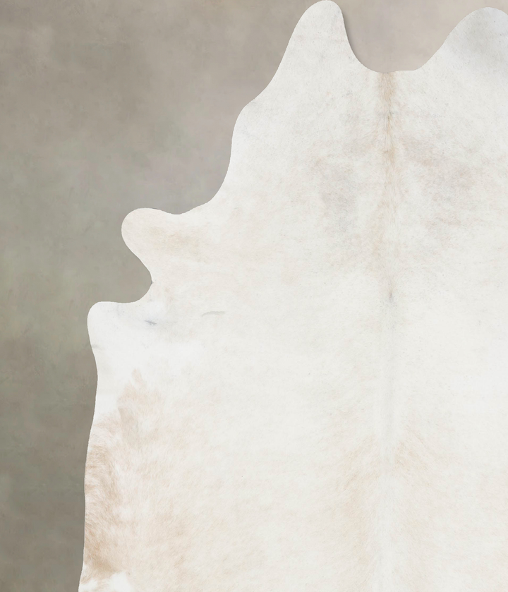 Ivory with Beige XX-Large Brazilian Cowhide Rug 8'2"H x 7'6"W #B17658 by Hudson Hides