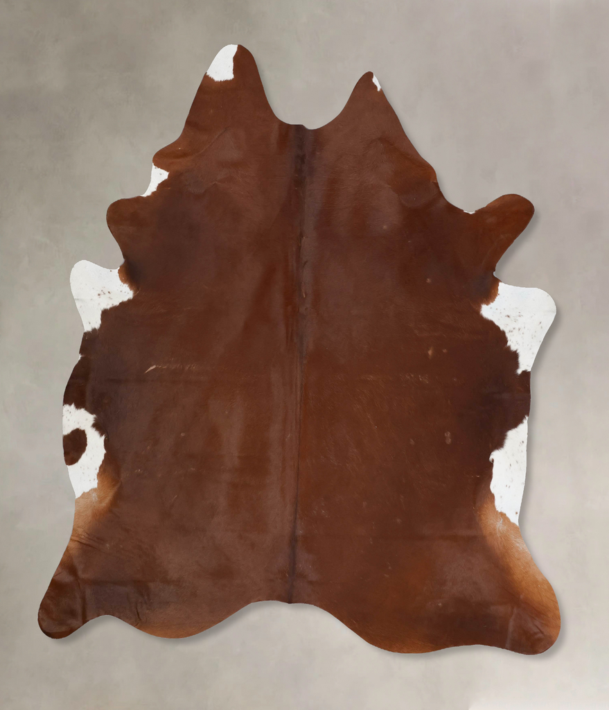 Solid Brown XX-Large Brazilian Cowhide Rug 8'2"H x 6'9"W #B17660 by Hudson Hides