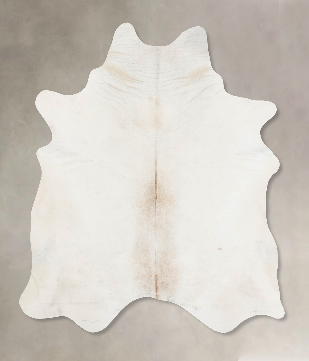 Ivory with Beige XX-Large Brazilian Cowhide Rug 8'3"H x 6'6"W #B17664 