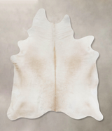 Ivory with Beige XX-Large Brazilian Cowhide Rug 8'9"H x 6'11"W #B17668 by Hudson Hides
