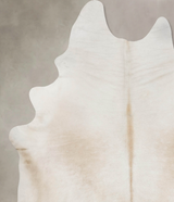 Ivory with Beige XX-Large Brazilian Cowhide Rug 8'9"H x 6'11"W #B17668 by Hudson Hides