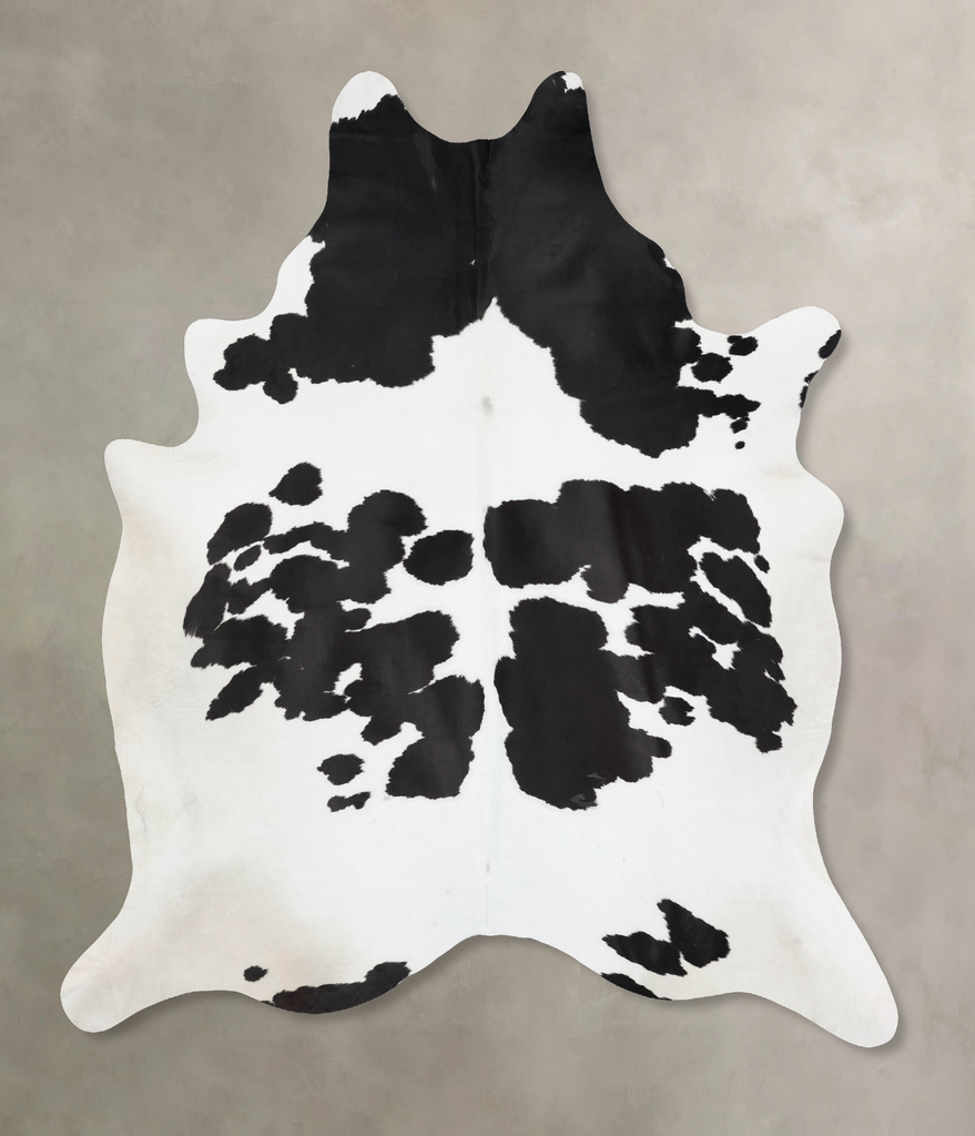 Black and White XX-Large Brazilian Cowhide Rug 9'1"H x 7'2"W #B17670 by Hudson Hides