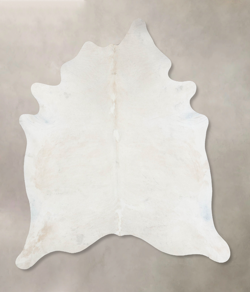 Ivory with Beige XX-Large Brazilian Cowhide Rug 8'3"H x 6'5"W #B17676 by Hudson Hides