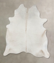Ivory with Beige XX-Large Brazilian Cowhide Rug 7'11"H x 6'9"W #B17677 by Hudson Hides