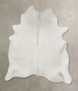 Ivory with Beige XX-Large Brazilian Cowhide Rug 7'11"H x 6'9"W #B17677 by Hudson Hides