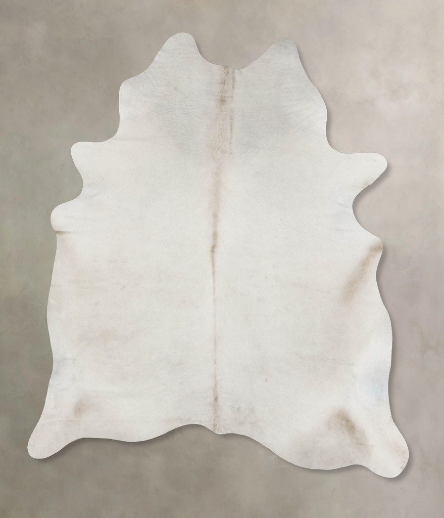 Ivory with Beige XX-Large Brazilian Cowhide Rug 7'11"H x 6'9"W #B17677 by Hudson Hides