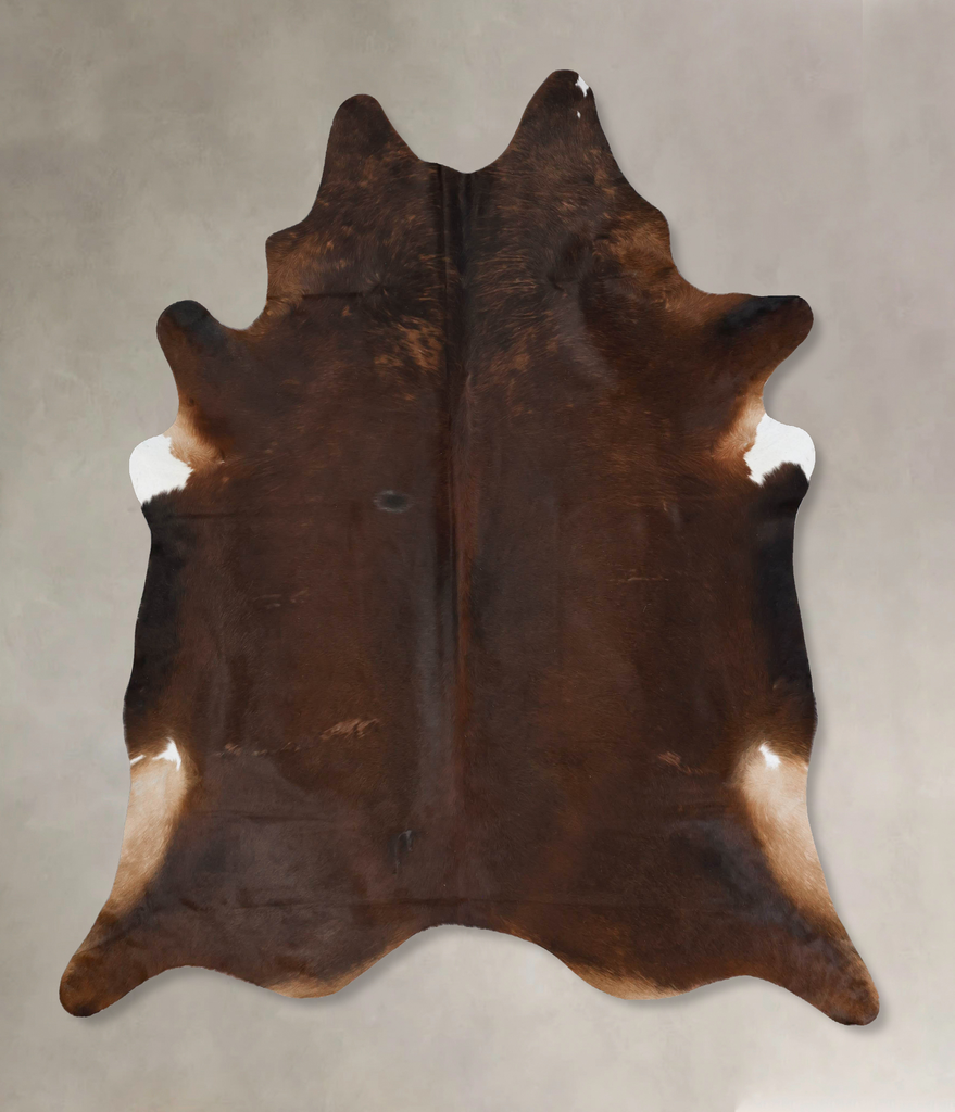 Chocolate XX-Large Brazilian Cowhide Rug 8'0"H x 7'0"W #B17682 by Hudson Hides
