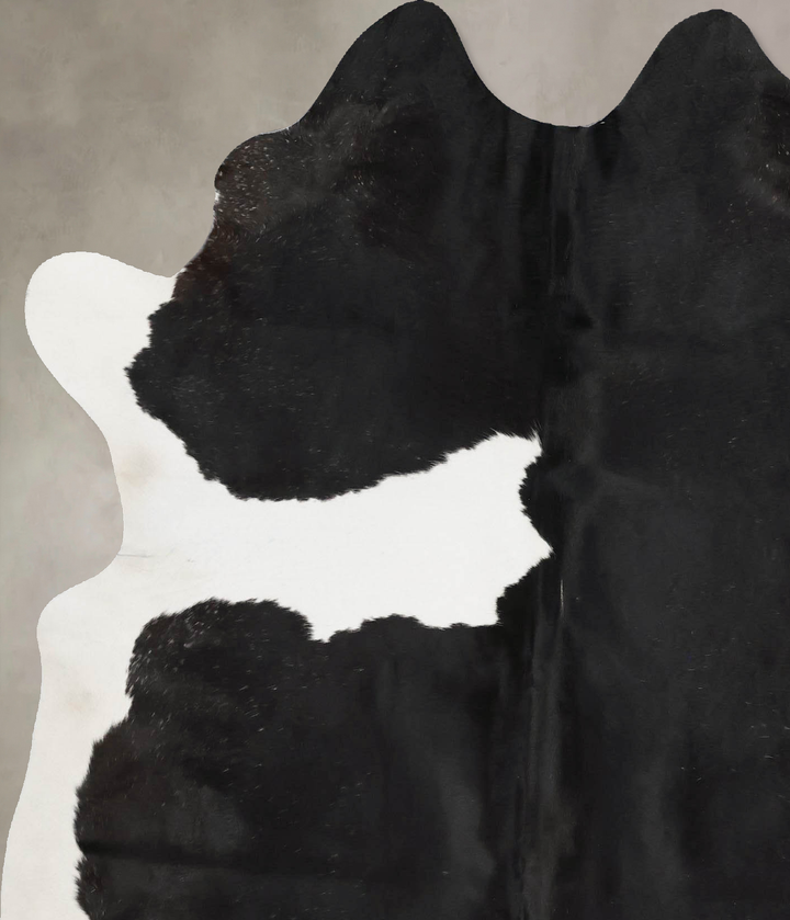 Black and White Large Brazilian Cowhide Rug 6'7"H x 5'7"W #B17685 by Hudson Hides