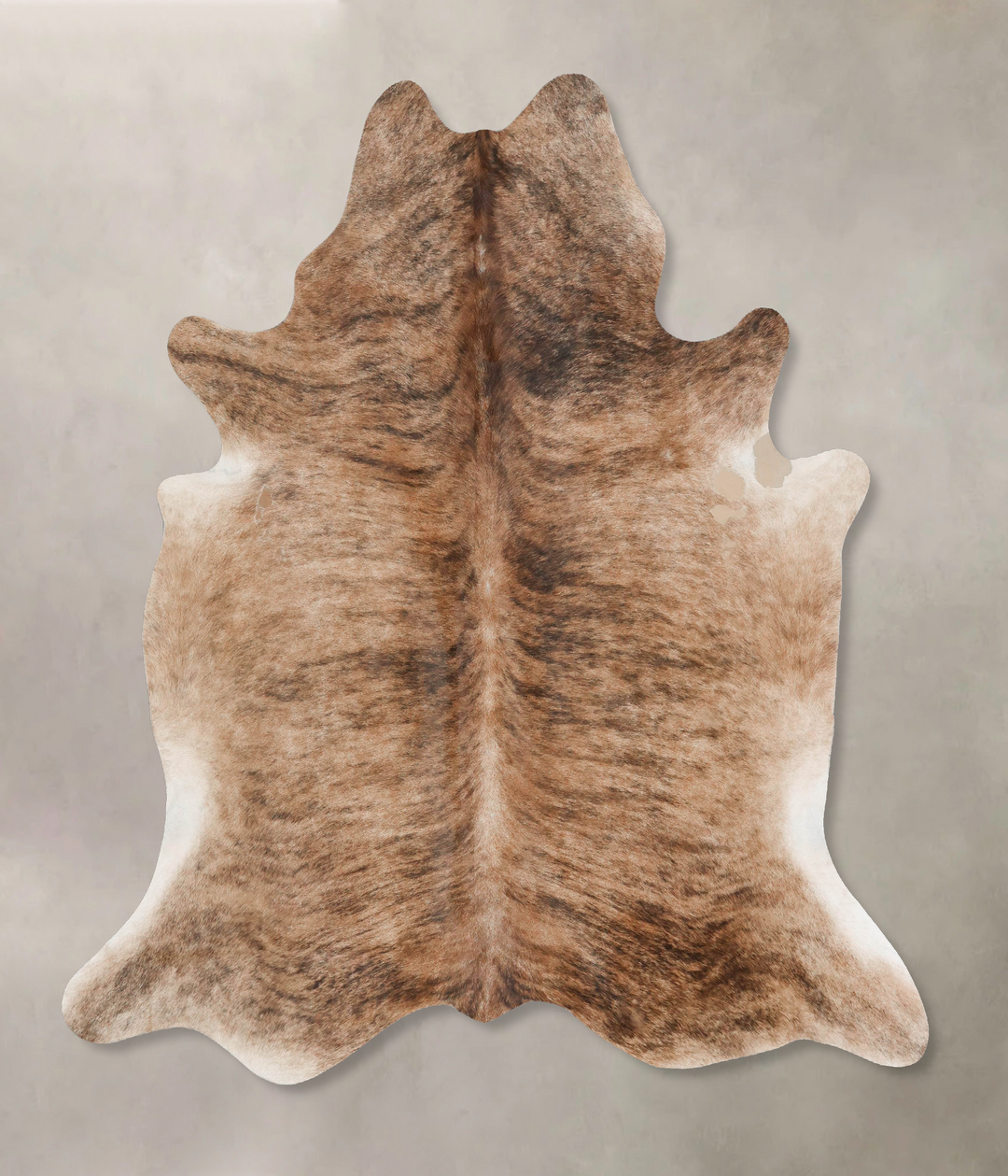 Light Brindle X-Large Brazilian Cowhide Rug 7'4"H x 6'7"W #B17686 by H
